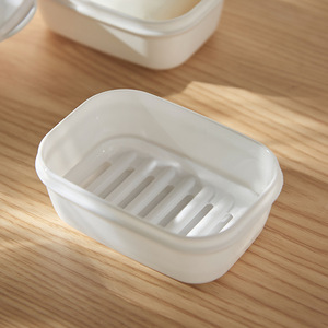 Soap Dish Rectangular White Self Drain For Home Bathroom Use - Product Image 4