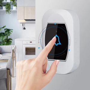 Sonnette sans fil <span class=keywords><strong>longue</strong></span> <span class=keywords><strong>portée</strong></span> avec affichage de l'heure et 45 mélodies, affichage LED de l'heure, pour bureau, maison, hôtel - Product Image 3