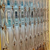 Briques de verre à plumes personnalisées cloison de séparation en cristal solide transparent coloré blocs de verre décoratifs suspendus