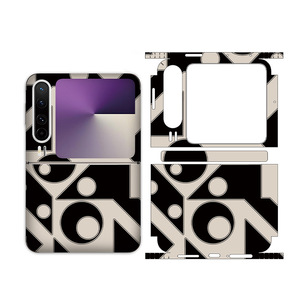 Étui de protection intégral en TPU et PC pour Huawei Pura X Fold, couleur unie, avec motif géométrique - Product Image 1