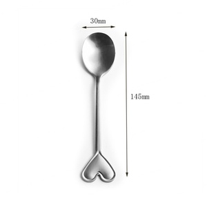 Factory Directly Supply Heart Shape Round Custom Metal Stainless Steel Silver Soup <b>Spoon</b> - Product Image 3