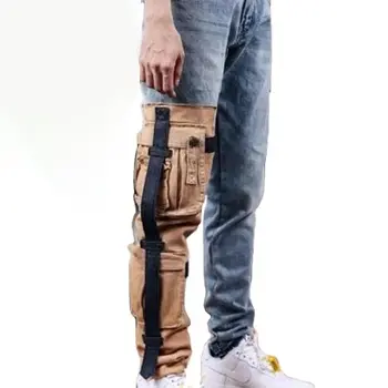 Wholesale Men Double Knee Work Pants Style Denim Jeans Plus Size Long Pants For Men