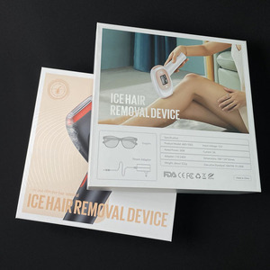 Logo imprimé personnalisé en papier revêtu, produit en carton, couvercle rigide et Base, boîte d'emballage cadeau pour dispositif d'épilation pour femmes - Product Image 2