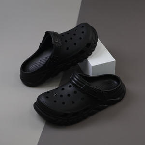 <span class=keywords><strong>Crocs</strong></span> pour hommes, pantoufles à semelles épaisses, sandales à bout fermé, semelle extérieure antidérapante en EVA, chaussures de plage décontractées d'été, talon de 2-3cm d'épaisseur moyenne - Product Image 2