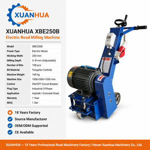 XUANHUA Fresadora Eléctrica de Carreteras 220V 380V, Ancho de 250mm, 108 Brocas de Carburo, Profundidad de 5-8mm, <span class=keywords><strong>Escarificador</strong></span> de Pavimento Asfáltico OEM - Product Image 6