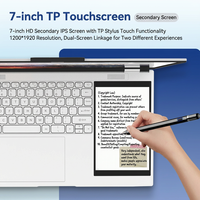 OEM ODM Özel Üretim 15.6 + 7 İnç Çift Ekranlı Laptop Celeron N100 İşlemcili SSD RGB Arkadan Aydınlatmalı Klavyeli Ticari Bilgisayar Dizüstü Bilgisayarı