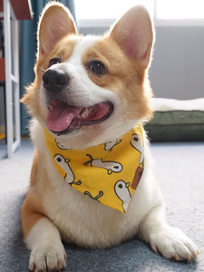 بيع بالجملة مخصص الكلب باندانا لينة عكسها جرو منديل وشاح طوق انفصال البوليستر/القطن طباعة لفصل الشتاء الصيف - Product Image 3