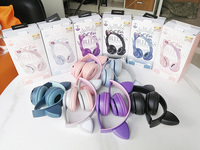 Casque sans fil 2026 P47M à oreilles de chat, Bluetooth 5.2, avec éclairage RGB, écouteurs P47 Silent Disco avec micro, écouteur, auriculares