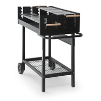 Barbecues au charbon de bois pour l'extérieur avec table latérale, barbecue fumoir avec grande surface de cuisson pour la cuisine en plein air