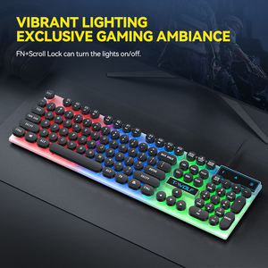 Vente flash <span class=keywords><strong>Clavier</strong></span> mécanique rétro 104 touches filaire USB <span class=keywords><strong>Clavier</strong></span> de jeu éclairé Lumières arc-en-ciel <span class=keywords><strong>Clavier</strong></span> filaire punk pour joueur - Product Image 3