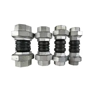 Leeboo Wholesale Union Screw Double Balls Flexible Rubber Expansion Joint Carbon Steel And Ss304 Thread Rubber Joint