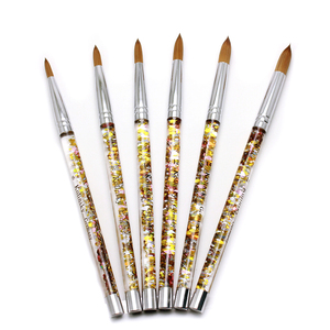 El nuevo diseño <span class=keywords><strong>de</strong></span> mango líquido 2021 100% puro para el comercio al por mayor Kolinsky visón <span class=keywords><strong>crin</strong></span> acrílico <span class=keywords><strong>de</strong></span> forma circular ova - Product Image 6