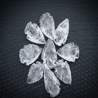 Pointes de flèches en agate noire faites à la main, 1-1,5 pouce, pierres précieuses sculptées, imitation antique, objets d'art et d'artisanat de collection