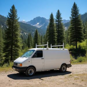 Porte-équipement de toit réglable en alliage d'aluminium de 600 lb (56,7-63 pouces) pour remorques et fourgonnettes - Product Image 2