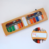 Enfants Jouets Éducatifs Outil D'apprentissage Étudiant Maths Comptage Cadre Soroban 13 Tiges Perles En Plastique Boulier Chinois Avec Bouton De Réinitialisation