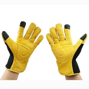 Guantes de seguridad resistentes para construcción, de cuero de vaca, doble Palma, para trabajo, a granel, gran oferta, venta al por mayor - Product Image 3