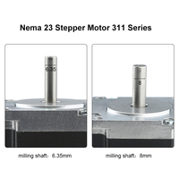 Sema23 23Hs7628 4 timbal 57 Motor Stepper, poros 76mm 6.35/8mm Tb6600 4A Driver untuk Printer 3D mesin penggilingan ukiran Cnc