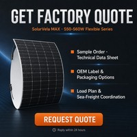 Panneau solaire PERC flexible 560W ultra-mince sans cadre pour structure d'ombrage de carport incurvé, auvent solaire de stationnement, efficacité 24,99 %