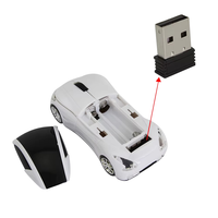 Ratón Inalámbrico con Forma de Auto Personalizado con Logotipo, Ratón Óptico Deportivo con Receptor USB, Ratón Portátil para Computadora Portátil y de Escritorio, Regalo
