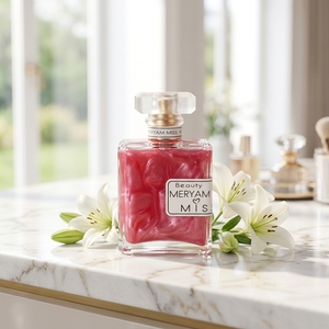 <span class=keywords><strong>Parfum</strong></span> pour <span class=keywords><strong>femme</strong></span>, flacon carré, liquide scintillant, capuchon diamanté Galaxy, col doré, glamour, romantique, lys, tenacité - Product Image 1