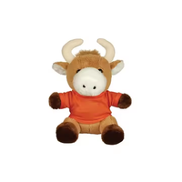 2025 nouveau taureau en peluche doux adorable mignon vache jouet en peluche avec t-shirt personnalisé