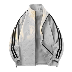 เสื้อโค้ทคาร์ดิแกนแบบมีซิปบุนวมกันลมสำหรับฤดูใบไม้ร่วง สวมใส่สบาย ระบายอากาศได้ดี แฟชั่นยอดนิยมสำหรับกิจกรรมกลางแจ้ง - Product Image 3