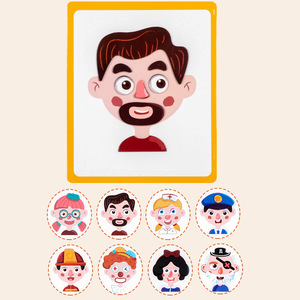 ของเล่นหนังสือเปลี่ยนหน้าแบบหนีบสำหรับเด็กเล็ก เกมการศึกษาสำหรับพ่อแม่และลูก ช่วยให้รู้จักการแสดงออกทางใบหน้า เสริมสร้างจินตนาการ - Product Image 4