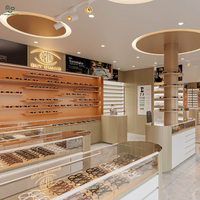 Présentoir à lunettes pour magasin d'optique, vitrine de comptoir avec éclairage LED, présentoir durable et écologique