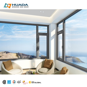 Nội thất hiện đại Cửa Sổ Phòng khách kết hợp cửa sổ hình ảnh phá vỡ nhiệt nhôm kính cường lực nghiêng và xoay cửa sổ - Product Image 4