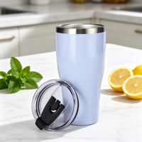 Tasse à café isotherme personnalisée en acier inoxydable 20oz 30oz avec couvercle à paille, isolation thermique 6-12 heures, compatible porte-gobelet voiture