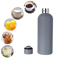 Bouteilles d'eau sportives à double paroi KZR, 500 ml, en acier inoxydable, design moderne, très vendues