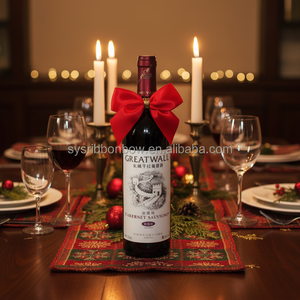 Ruban <span class=keywords><strong>de</strong></span> vin rouge luxueux <span class=keywords><strong>de</strong></span> haute qualité avec bande élastique pour la décoration <span class=keywords><strong>de</strong></span> bouteilles <span class=keywords><strong>de</strong></span> vin pour anniversaire, mariage, etc. - Product Image 2