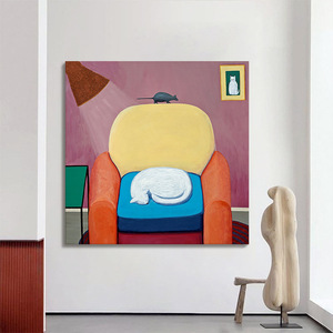 Arte Abstracto Minimalista en Lienzo Giclée, Grande y Enmarcado, <span class=keywords><strong>para</strong></span> Sala de Estar y Entrada - Product Image 1