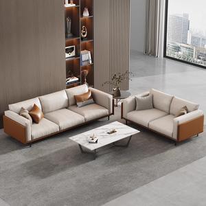 Conjunto de Sofás de Oficina en Cuero con Esponja de Alta Densidad, Muebles Duraderos para Recepción y Salón - Product Image 4