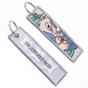 Anime Peripherals Embroidered Keychains Key Tag Jet Tag For Men