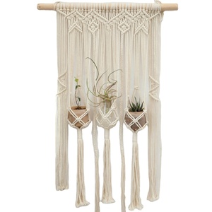 Decoración para Cuarto de Niños, Colgador de Macramé para Plantas, Colgador Triple de Cuerda, Colgador de Pared para Plantas, <span class=keywords><strong>Tapiz</strong></span> Tejido - Product Image 4