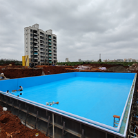 Piscine modulaire hors sol en acier inoxydable avec structure en acier préfabriquée