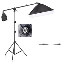 Kit Boîte à Lumière Photo Studio 50x70cm avec Bras Perche et Support