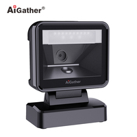 Máquina de escáner de código de barras omnidireccional de escritorio plano con cable 2D, interfaz COM OPOS virtual HID USB automática de alta velocidad, 2. 0