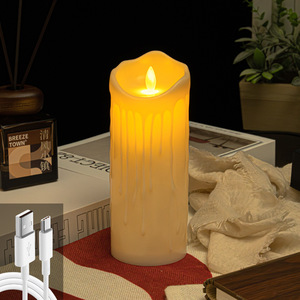 USB Có Thể Sạc Lại Nến Điện Tử Ánh Sáng Đám Cưới Nhà Hàng Từ Xa Mô Phỏng <span class=keywords><strong>LED</strong></span> Nến Đu Lời Thú Tội Hướng Dẫn Ánh Sáng - Product Image 5