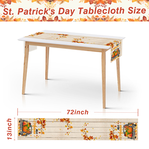 Giorno del ringraziamento 13 * 72In tovaglia <span class=keywords><strong>di</strong></span> <span class=keywords><strong>lino</strong></span> in stile Irish per la decorazione della tavola <span class=keywords><strong>di</strong></span> festa panno stampato ciao autunno per il tavolo da pranzo della famiglia - Product Image 3