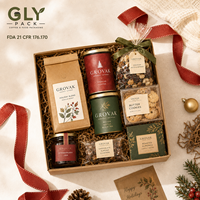 Boîte d'emballage cadeau personnalisée pour les fêtes, plateau en papier kraft pour café, biscuits, collations, panier de Noël, vente en gros OEM