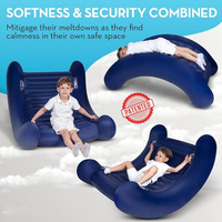 Fauteuil à bascule gonflable en PVC au design populaire 2026, canapé de relaxation sensoriel portable pour enfants, canapé à bascule pliable d'extérieur pour enfants