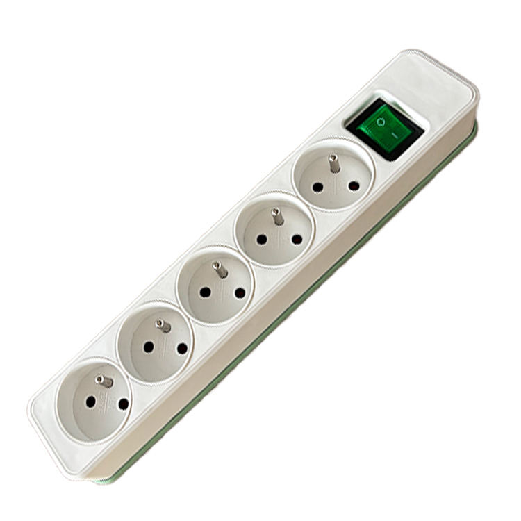 VNX Wholesale Cheap French Standard 5 Way Extension Cord Socket Power Strip PVC EU Plugs 16A Rated Compatible