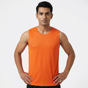 Camisetas de baloncesto para hombre, sin mangas, de alta calidad, estampadas por sublimación, cuello alto, poliéster, transpirables, de secado rápido - Product Image 1