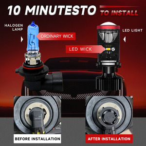 Ampoule de phare LED H4 série <span class=keywords><strong>JHS</strong></span> Y8 avec mini projecteur intégré, faisceau Hi/Lo, étanche, kit de conversion pour phare de camion et de voiture - Product Image 6