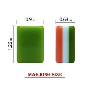 Fichas de Mahjong Americanas Pintadas a Mano con Óleo y Acrílico, 3 Capas, Color Naranja, 160 Piezas, para Uso en Interiores, Juego de Regalo para el Hogar, Acabado Pulido a Mano - Product Image 5