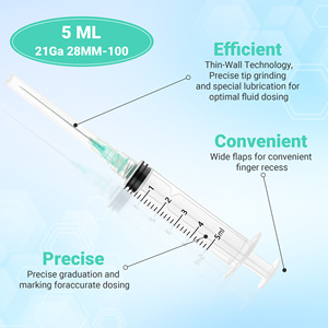 Jeringa de Insulina Veterinaria Desechable y Estéril de 5 ml, Segura para Uso Animal - Product Image 2