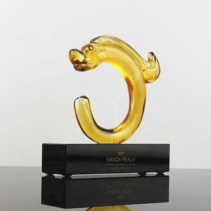 2019 FMdz0021 104*49*152mm <span class=keywords><strong>0</strong></span>,8 kg Base de cristal ámbar dragón chino de arte para la decoración de la casa - Product Image 6