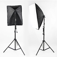 Kit d'éclairage de studio photo professionnel avec boîte à lumière Softbox 50x70cm et trépied de 2m